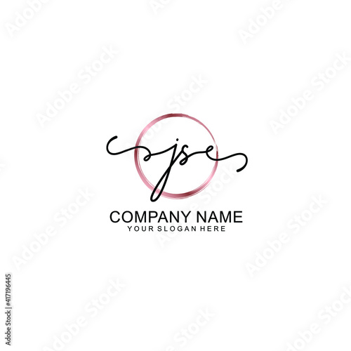 Letter JS Beautiful handwriting logo