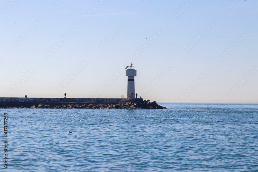 lighthouse in the sea