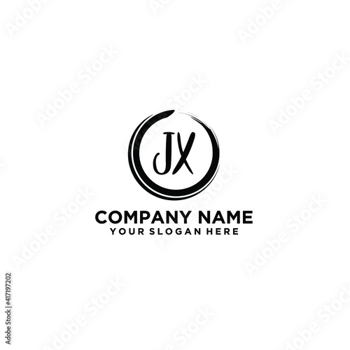 Letter JX Beautiful handwriting logo