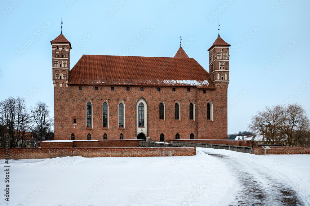Medieval Gothic castle in Lidzbark Warminski, Poland