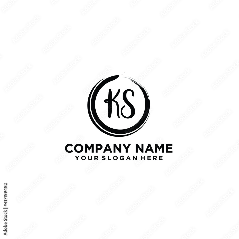 Letter KS Beautiful handwriting logo