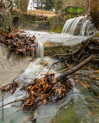 Small Creek waterfalls in St louis, Mo photo