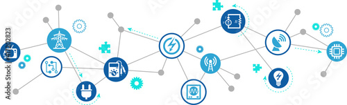 Electrical engineering vector. Concept related to electronics / electric equipment, electricity, training to become an electrician, electronic components, education subject, circuit installation.