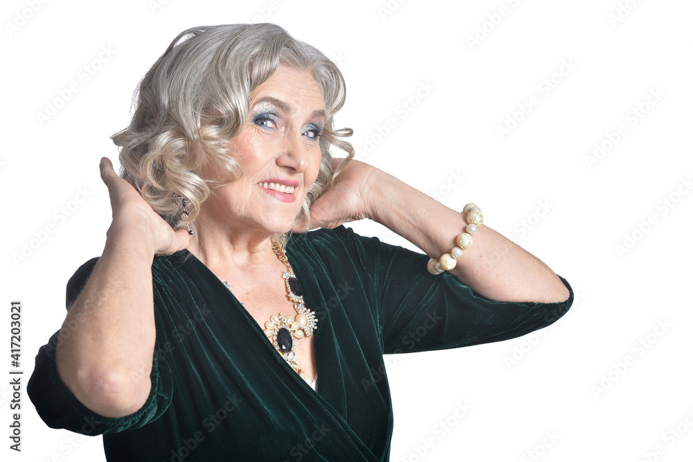 senior woman posing isolated senior woman posing isolated