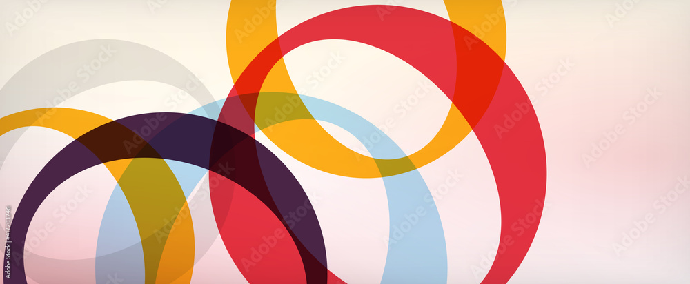 Ring geometric shapes, o letter repetition wallpaper. Abstract background for business or technology presentations, internet posters or web brochure covers Ring geometric shapes, o letter repetition wallpaper. Abstract background for business or technology presentations, internet posters or web brochure covers