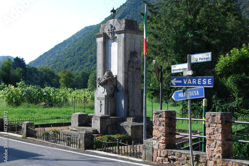 Il Monumento ai Caduti di Ganna in provincia di Varese. photo