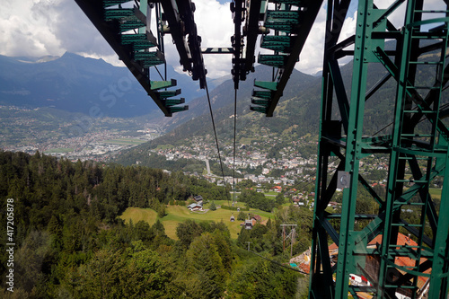 Cable car.  Saint-Gervais. France.  07.06.2018