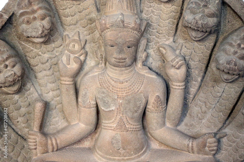 Museum of Cham Sculpture. God Vishnu.  Danang. Vietnam.  31.01.2019