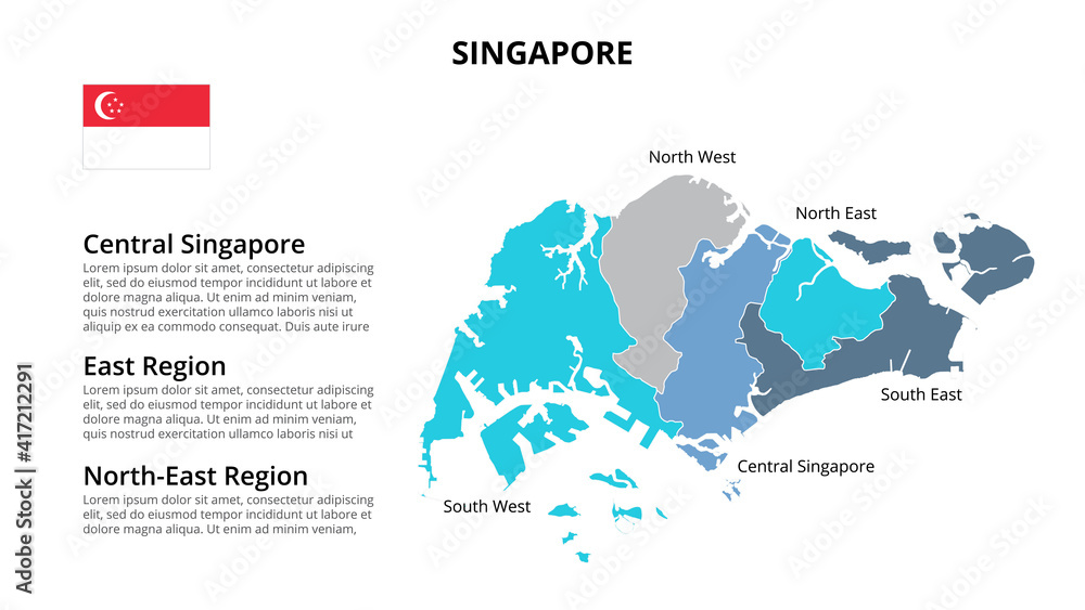 Fototapeta premium Algeria vector map infographic template divided by states, regions or provinces. Slide presentation