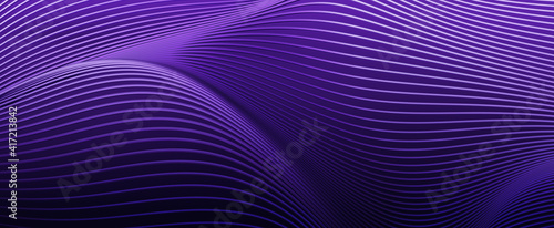 Εκτύπωση καμβά Abstract 3d render, purple background design, modern illustration