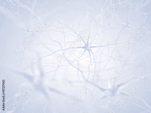 Obraz na płótnie Human brain nerve cells abstract illustration concept