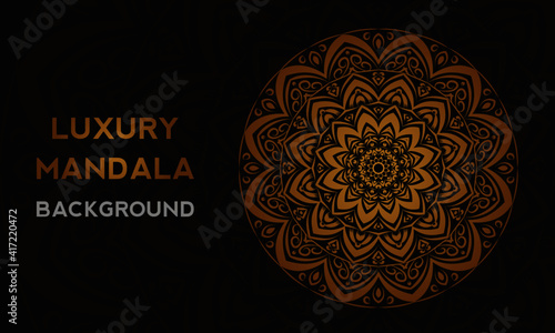 Luxury mandala background design for greetings card, wedding card