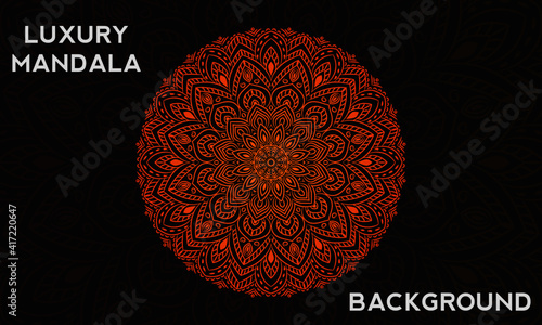Luxury mandala background design for greetings card, wedding card