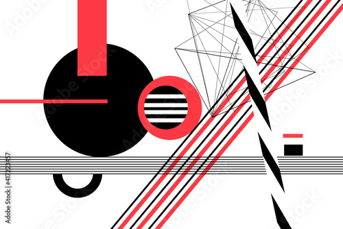 Abstract multi-colored background of geometric objects