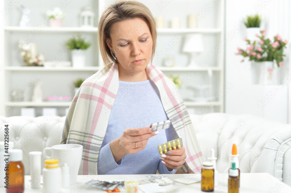 beautiful young woman with pills beautiful young woman with pills