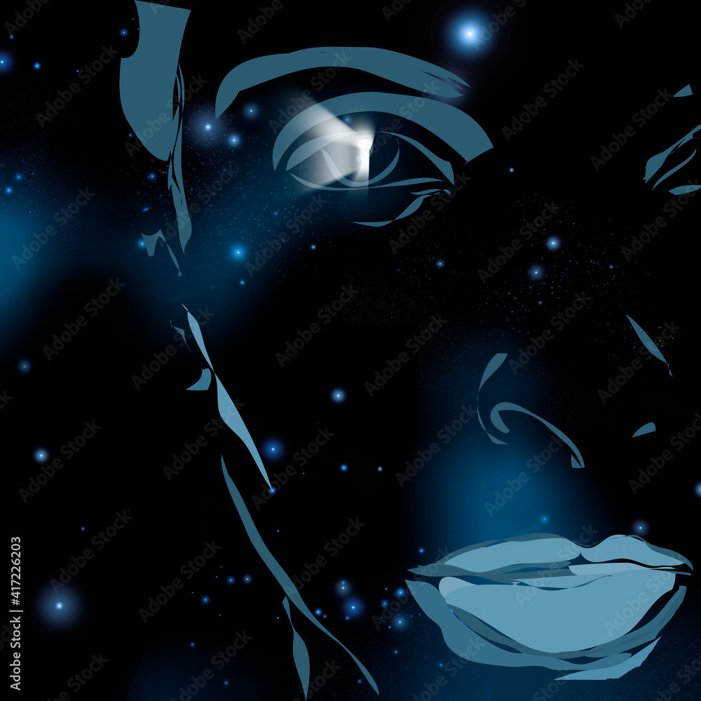 Woman Face with Key hole eye Stock Illustration Adobe Stock