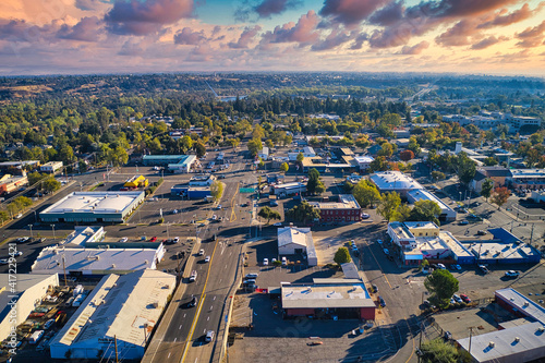 aerial view of the city