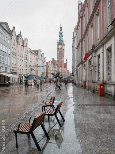 old town gdansk after the rain