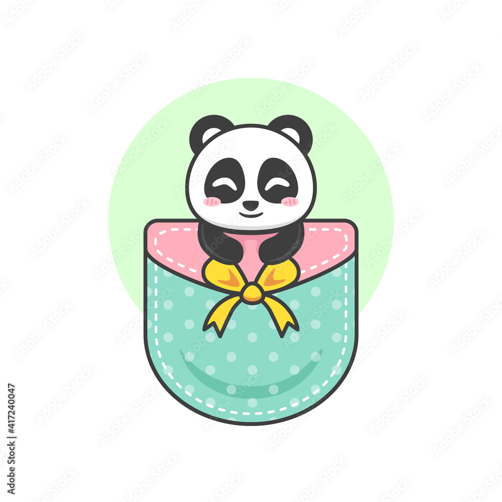 cute panda in the pocket cute panda in the pocket