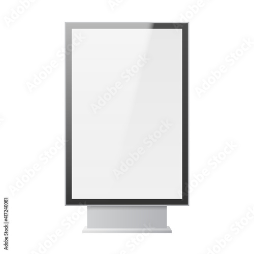 Blank billboard for public transport stop and outdoor advertisement template