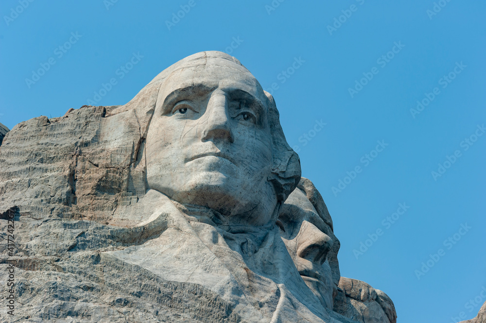 Obraz premium Rendition of the George Washington on Mount Rushmore