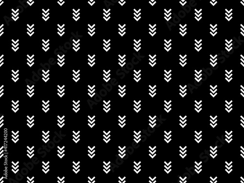 Seamless of abstract pattern. Design grade symbol white on black. Design print for illustration, texture, textile, wallpaper, background. photo