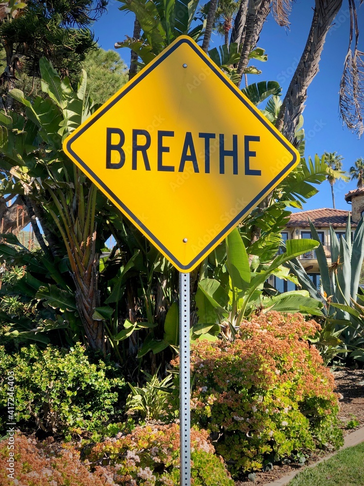 road sign with directions to Breathe