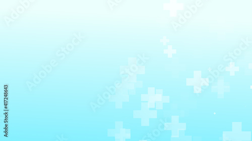 Medical green blue cross pattern healthcare background.