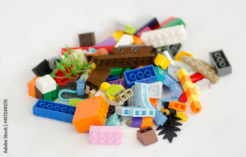 Naklejka premium blocks pile