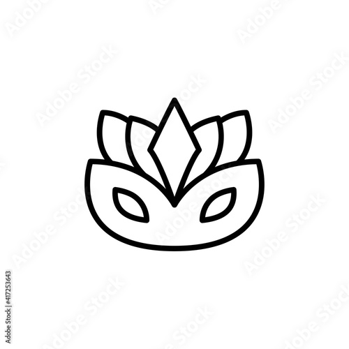 carnival mask outline Icon.carnival and tool vector illustration on white background