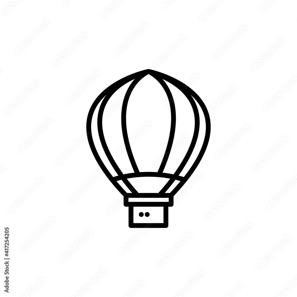 hot balloons outline Icon.carnival and tool vector illustration on white background hot balloons outline Icon.carnival and tool vector illustration on white background