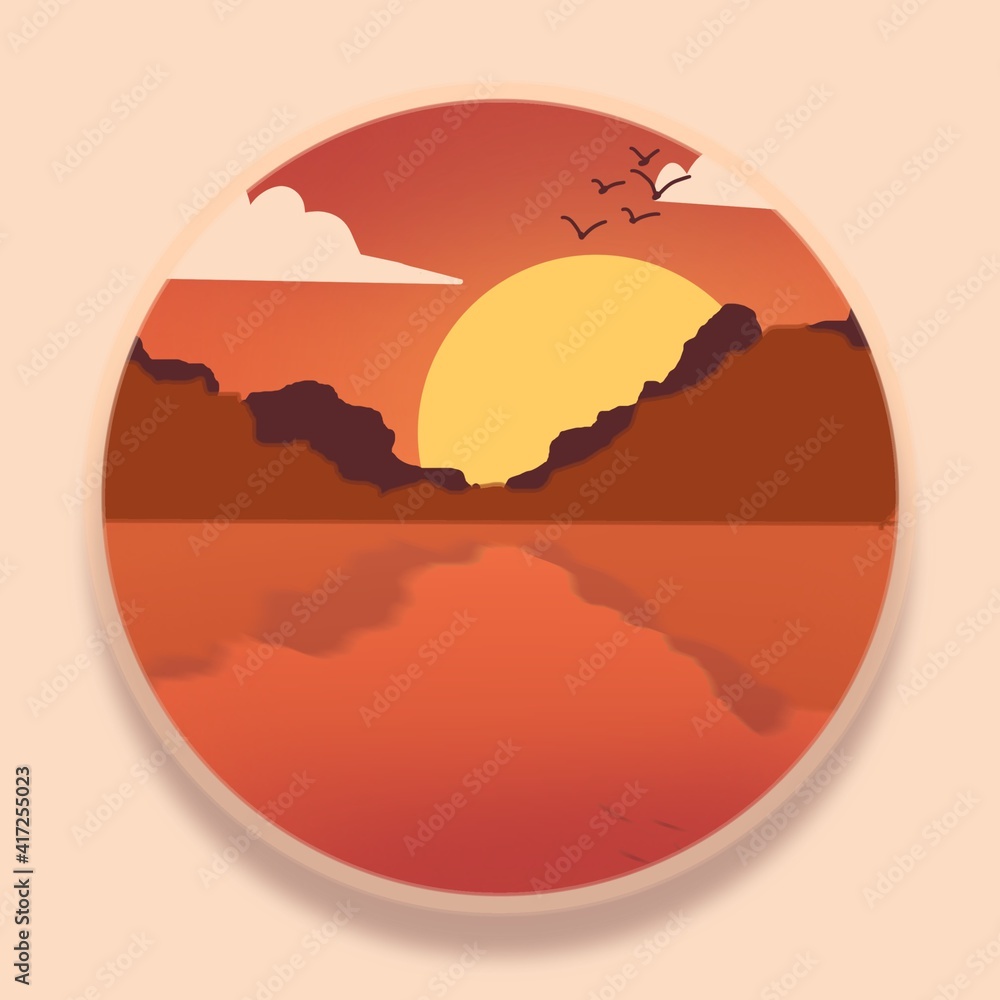 illustration of a sunset illustration of a sunset