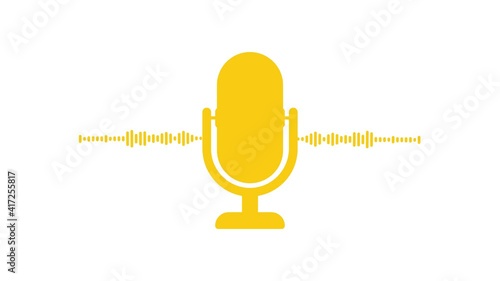 Podcast. Badge, icon, stamp, logo. Motion graphics.