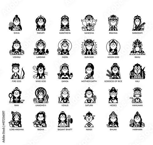 Indian god , Thin Line and Pixel Perfect Icons