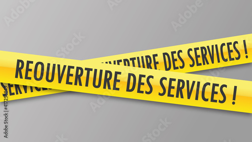 Logo réouverture des services.