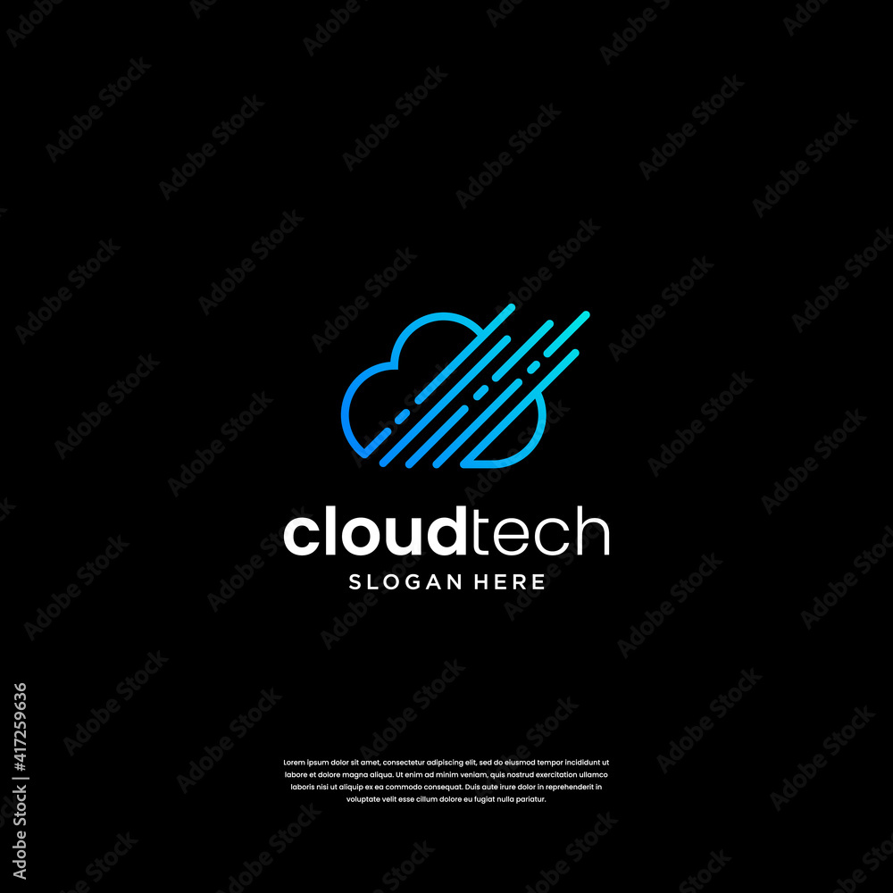 cloud tech logo design inspiration cloud tech logo design inspiration