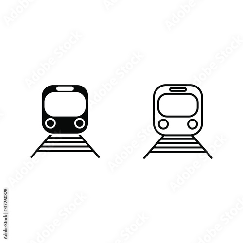 vector illustration of subway symbol. editable icon design on white background