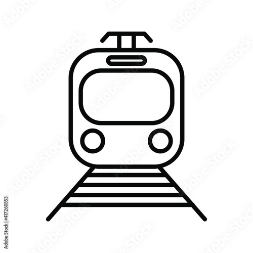 vector illustration of subway symbol. editable icon design on white background