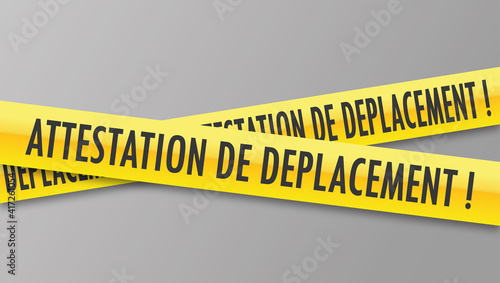 Logo attestation de déplacement.