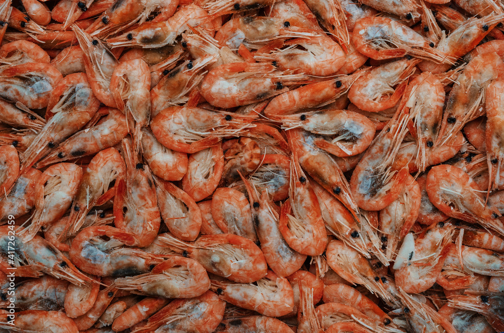 freshly frozen angle-tailed shrimp