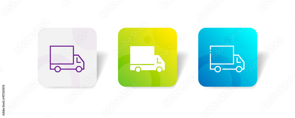 truck delivery pixel perfect icon set bundle in line, solid, glyph, 3d gradient style truck delivery pixel perfect icon set bundle in line, solid, glyph, 3d gradient style