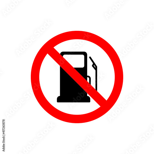 no fuel logo icon 