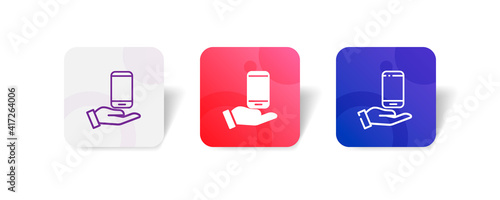 smartphone installments and insurance pixel perfect icon set bundle in line, solid, glyph, 3d gradient style