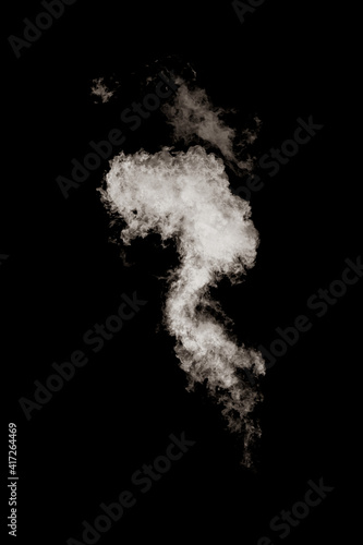 Smoke cloud isolated on black background