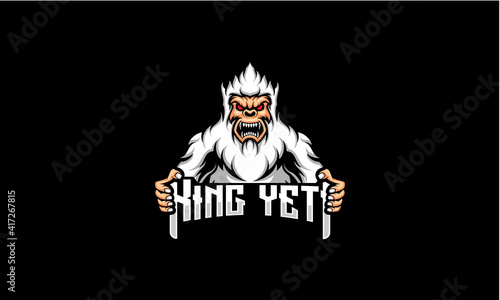 Yeti mascot logo vector