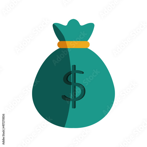 money dollars bag isolated icon