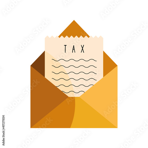 rtax receipt document in envelope icon