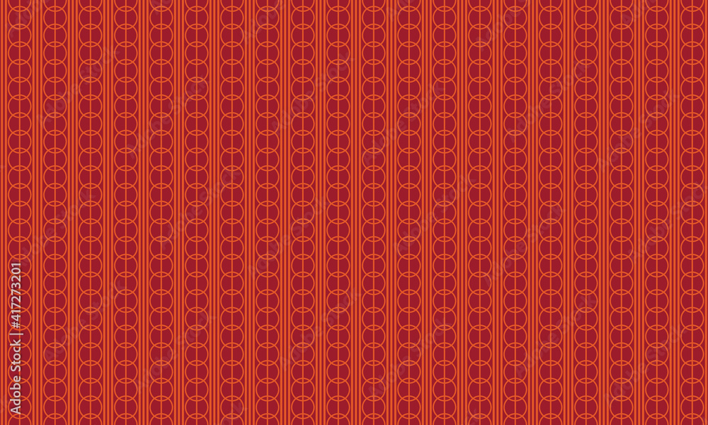 和柄　曲輪繋ぎ (輪違繋ぎ) 　シームレスパターン　背景素材　赤