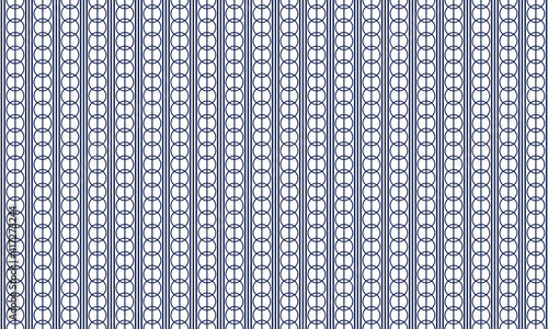 和柄 曲輪繋ぎ (輪違繋ぎ) シームレスパターン 背景素材 青