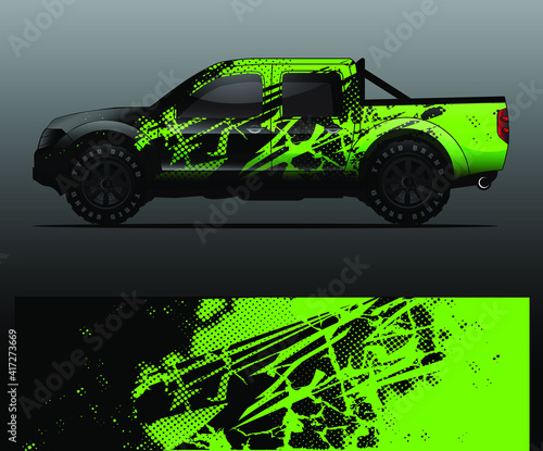 Truck decal graphic wrap vector, abstract background